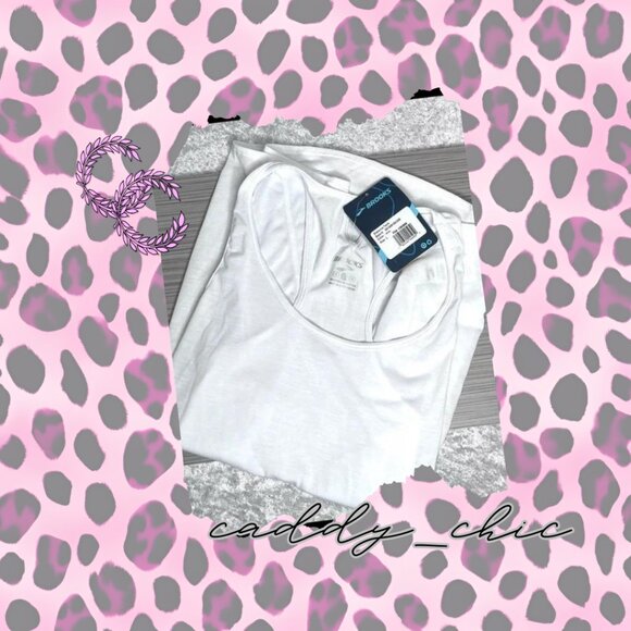 NWT Brooks Women's Distance Tank - White, Size Large - Picture 1 of 9